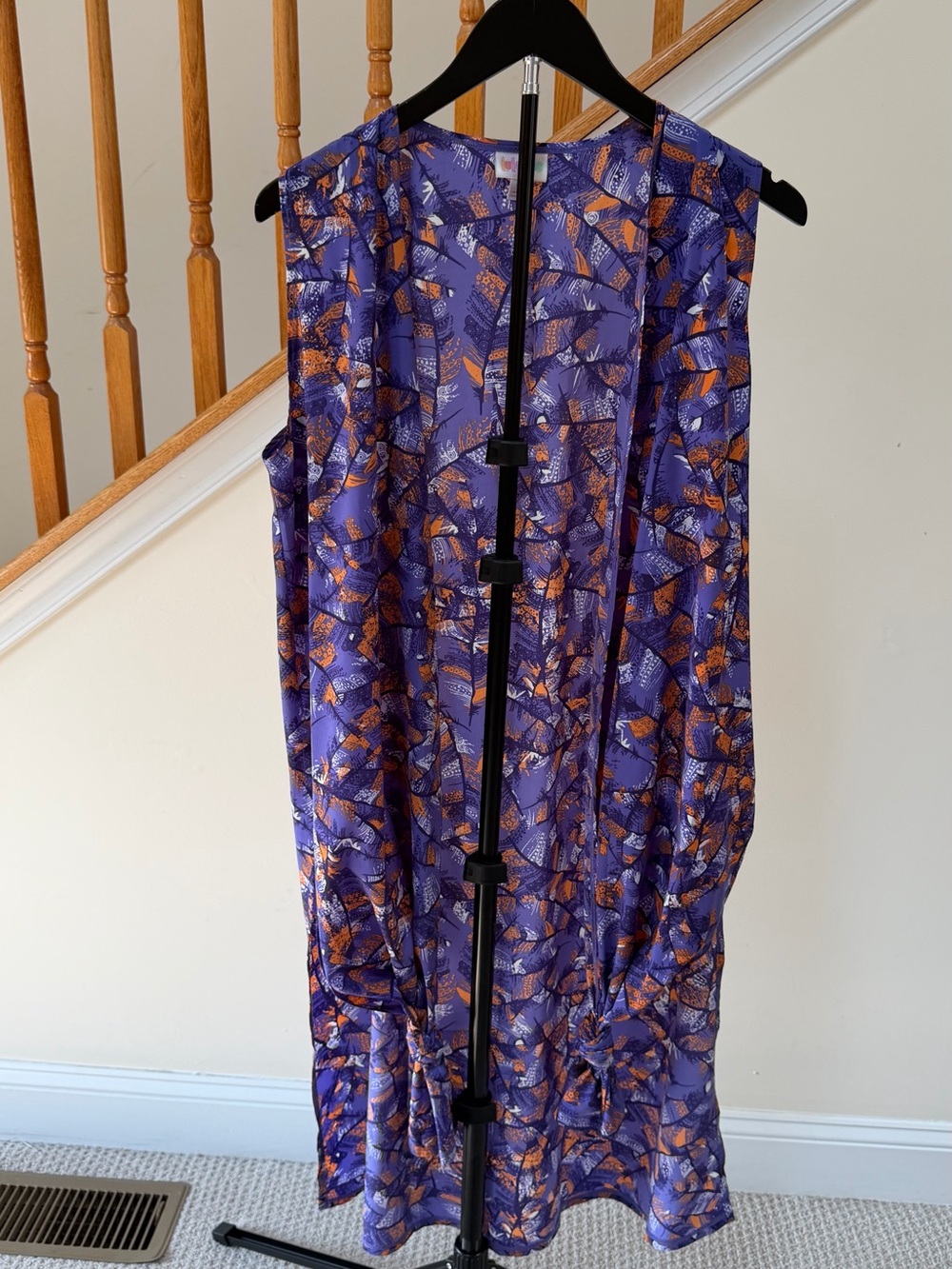 LuLaRoe Purple and Orange Sleeveless Tunic